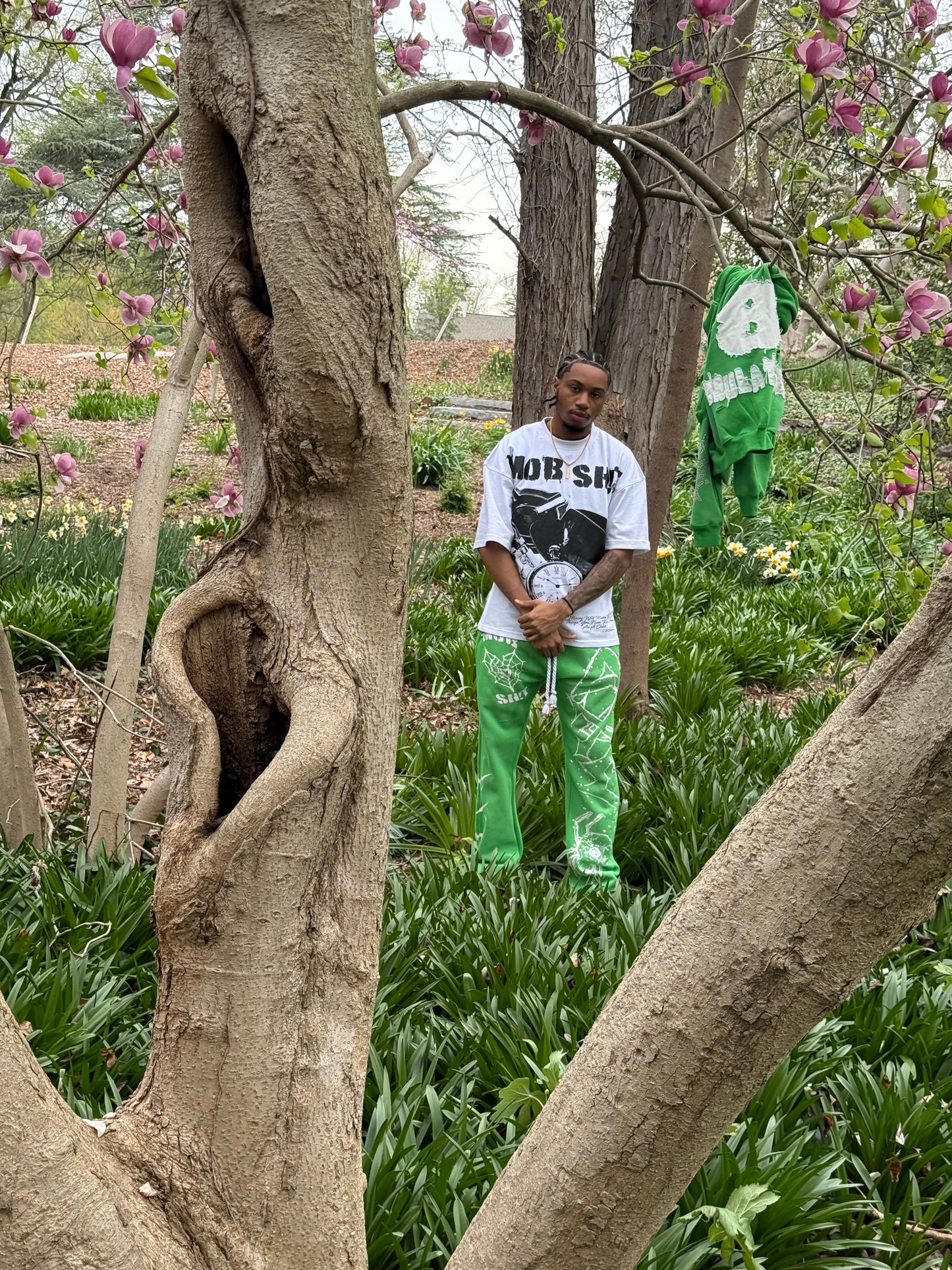 MOB TIES PANTS- GREEN