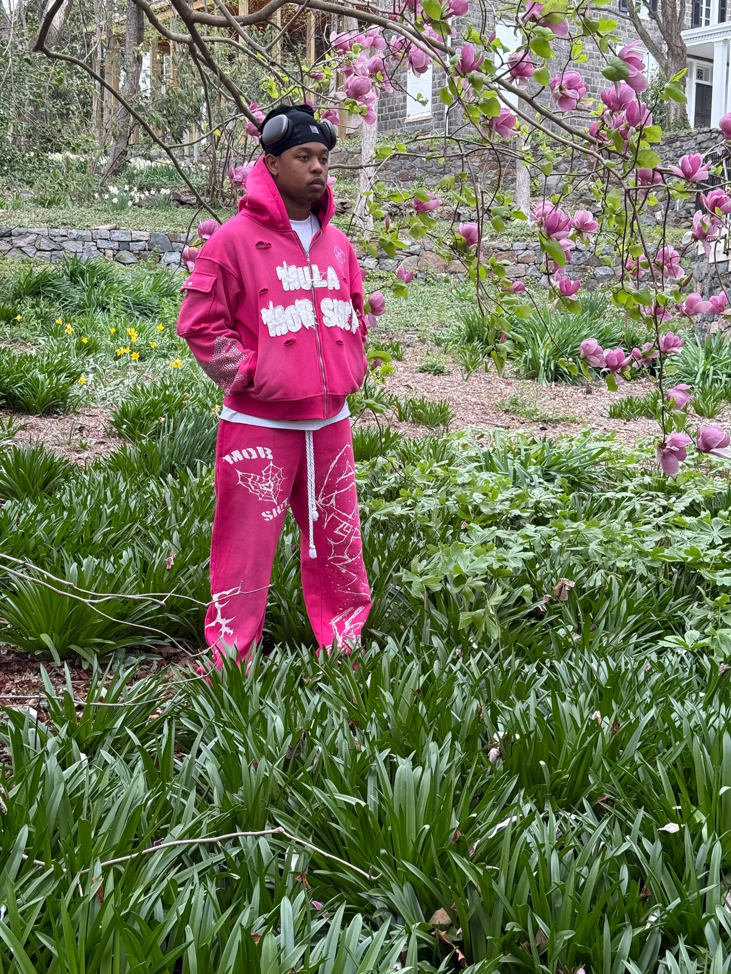 MOB TIES HOODIE - PINK