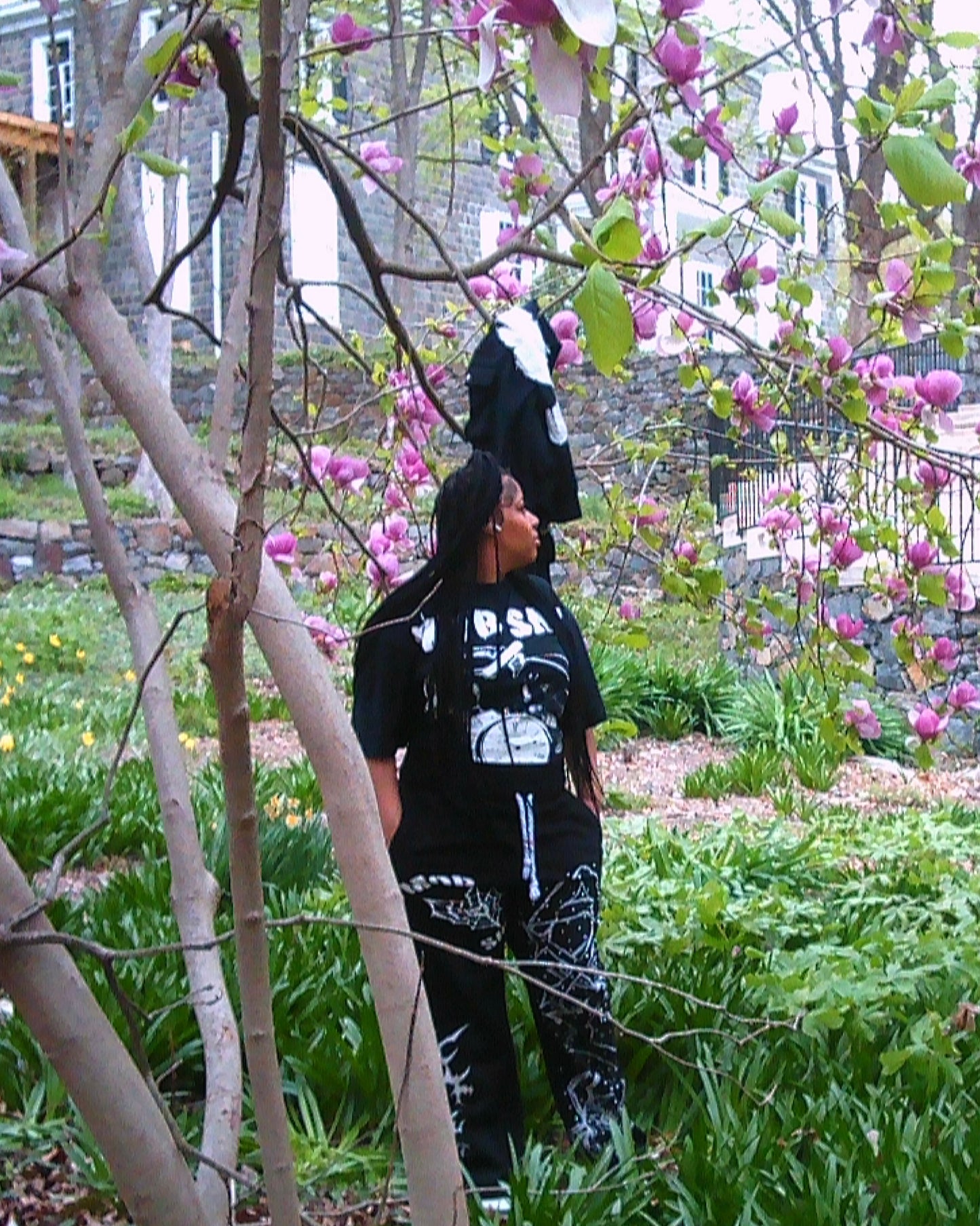 CLOCKED IN TEE- BLACK