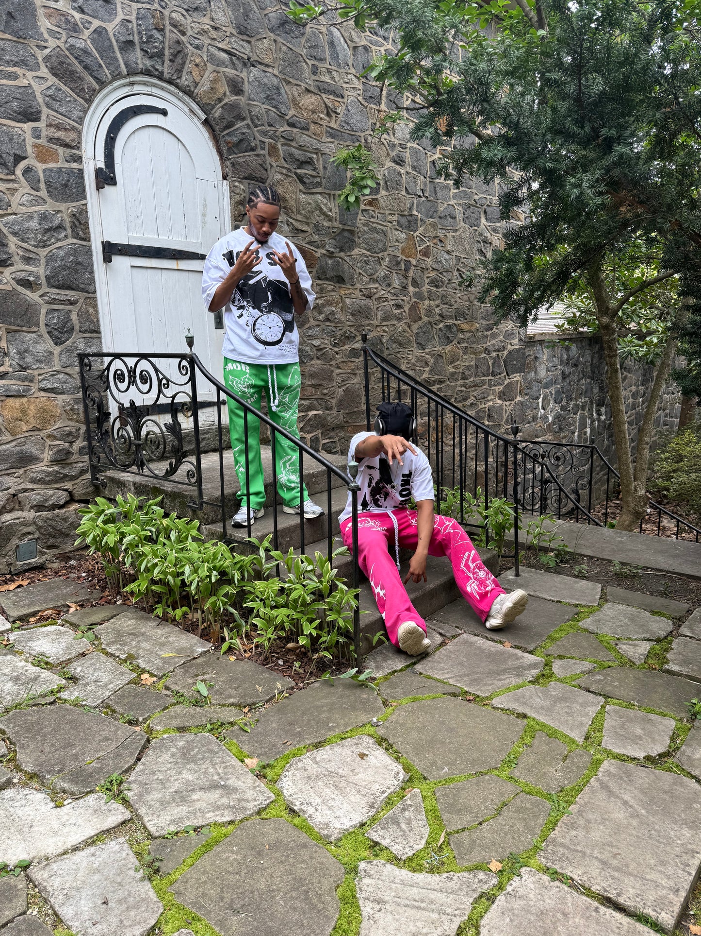 MOB TIES PANTS- PINK