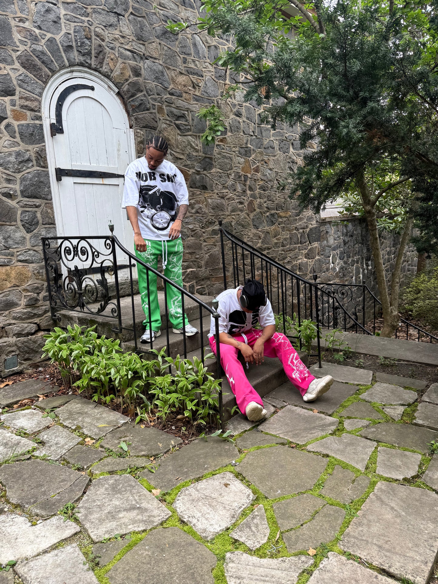 MOB TIES PANTS- PINK