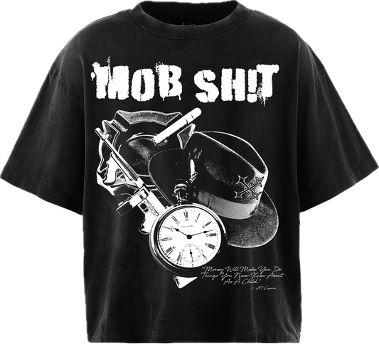 CLOCKED IN TEE- BLACK