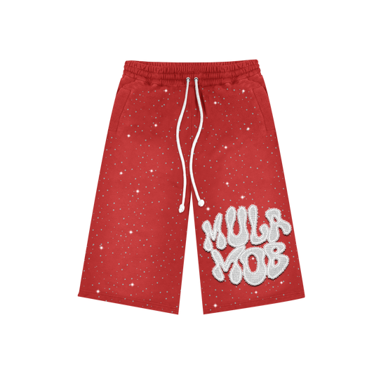 MULA MOB SHORTS-Red